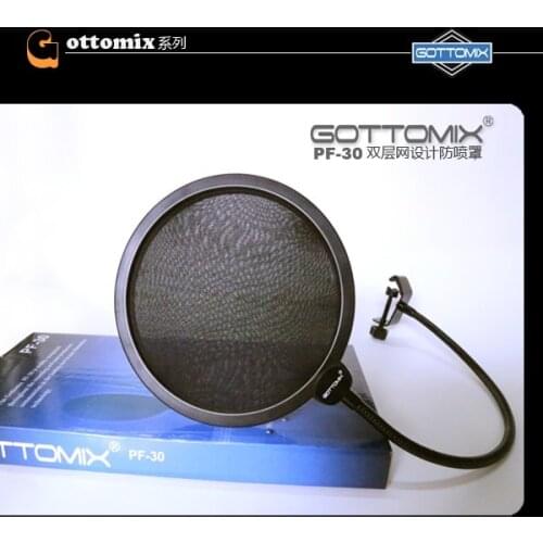 Gottomix PF30 Professional Quality Pop Shield Recording Microphone Pop Filter For Broadcasting And Recording Microphone