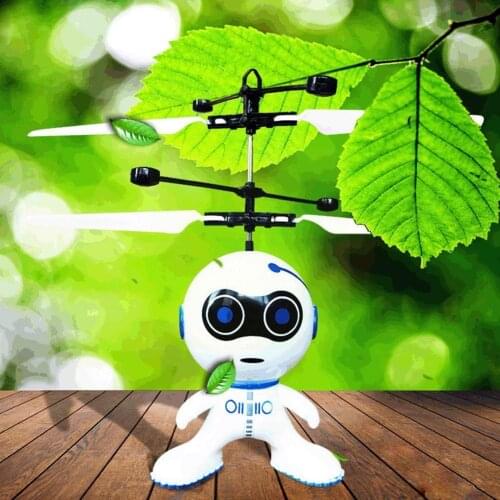 Mini Induction Flying Robot Gyro Helicopter Drone USB Gifts Christmas Toy Electronic Induction Stress Fidget Air O2P0