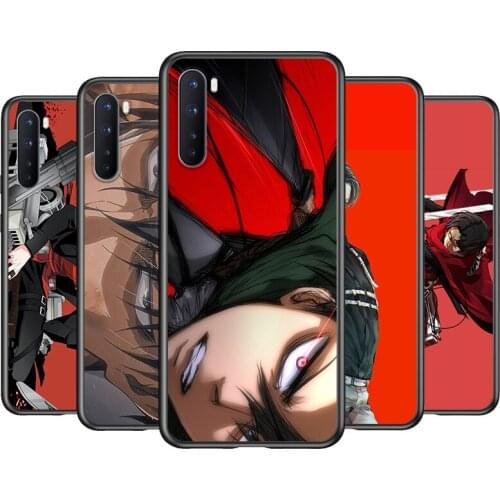 Soft TPU Attack On Titan Ackerman Silicone Cover For OnePlus Nord CE 2 N100 N10 9 9R 8T 8 7T 7 6T 6 5T Pro Black Phone Case