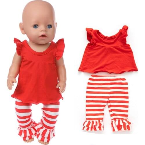 Doll Plush Clothes Set for Baby Doll 18" 45cm Girl Doll Clothes Doll Accessory