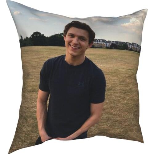 Tom Holland Smile Pillowcase Soft Fabric Cushion Cover Gift Throw Pillow Case Cover Seat Wholesale 45X45cm