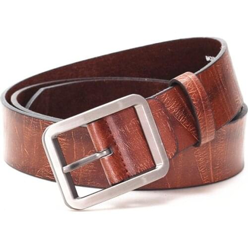 New Faux Leather Belt for Women Fashion Waist Strap Metal Square Pin Vintage Women Belts for Jeans Dress Designer Female Belt