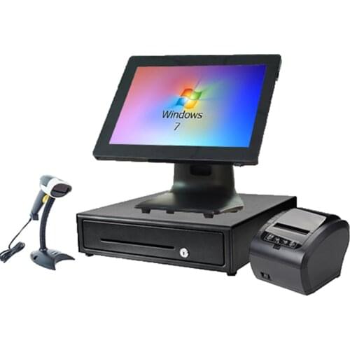 Wholeset PC EPOS cash register pos terminal commercial retail receipt printer cash drawer barcode scanner POS Hardware