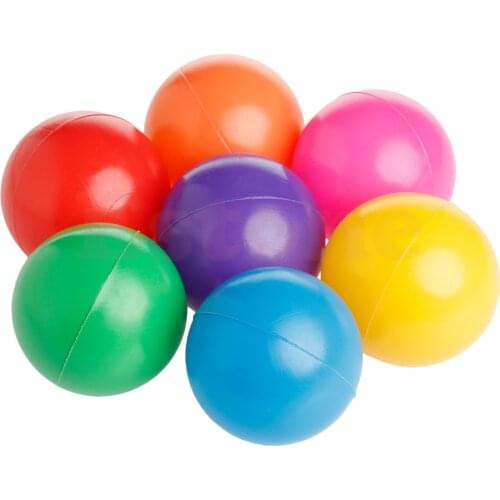 50 Pcs Multicolor Baby Kids Toy Ball Round Soft Plastic Ocean Ball 5.5CM