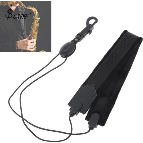 Adjustable Saxophone Neck Strap Soft Flannelette Single Shoulder Strap for Alto Tenor Soprano Saxophone