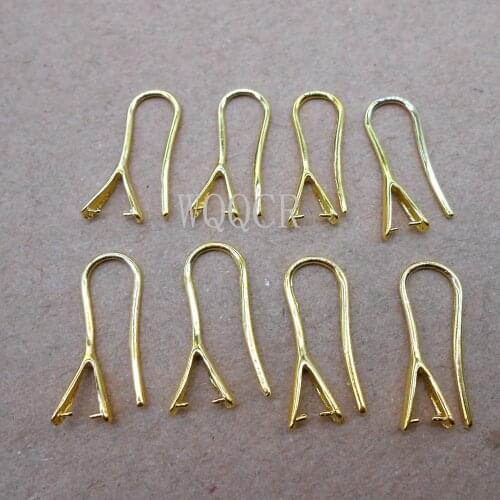 50PCS 925 Silver/18K Gold Hook Earrings DIY Jewelry Making for Women and Children Crystal Stone Accessories Wholesale