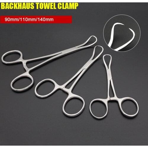 Backhaus Towel Clamp Towel Pliers Stainless Steel Veterinary Forceps Superior Instruments Veterinary Supplies