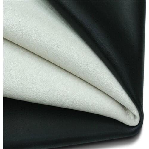 Hide black/ first layer sheep leather fabric diy handmade ultra-thin clothing real leather quality Genuine Leather