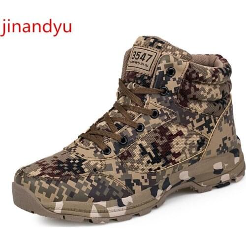 Unisex Warm Snow Boots Winter Camouflage Combat Boots Military Army Shoes Tactical Boots Outdoor Desert Shoes Man Ankle Boots