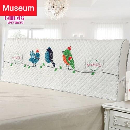 Warm Love Cotton Clip Cartoon Printing Bedside Cover Fabric Thickening Bandage Design Dustproof Bedside Cover Four Seasons