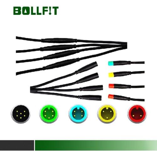 BOLLFIT Julet 2 3 4 5 6 Pin 2 Generation Waterproof Cable Electrical Bicycle Ebike Extension Cable Connector for Ebike Parts