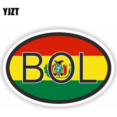 YJZT 14.8CM*9.8CM Creative Bolivia Country Code Car Sticker Car Body Decal PVC 6-0386