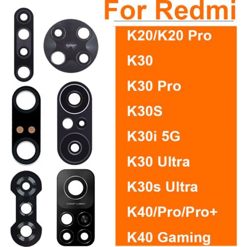 Back Rear Camera Glass Lens with Adhesive Sticker Glue For Xiaomi Redmi K20 K30 K40 Pro K30s Ultra K30i Main Camera Glass Lens