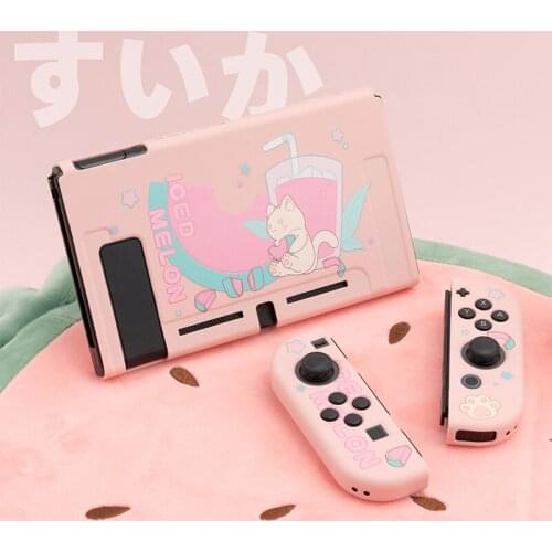 Lovely Cat Cartoon Switch Protective Case for NS JoyCon Controller TPU Soft Cover Shell For Nintendo Switch Accessories