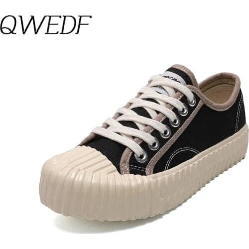 2019 Women Sneaker Fashion Breathble Vulcanized Shoes Platform Lace up Casual White Shoes Tenis Feminino zapatillas mujer Z4-52