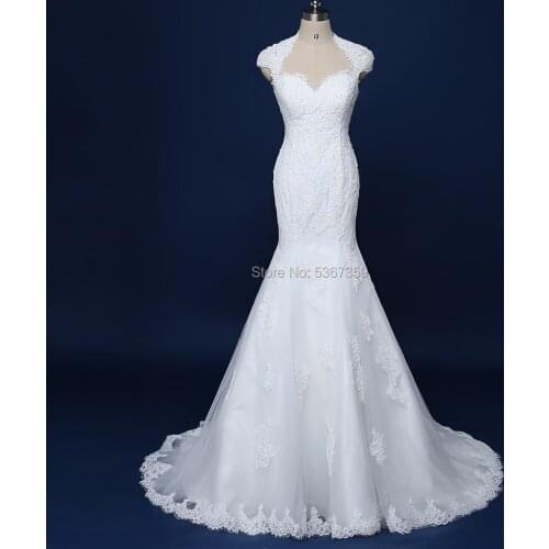 Sexy Mermaid Lace Wedding-Dresses White Ivory Beautiful Fishtail Bridal Gown Vestido De Noiva