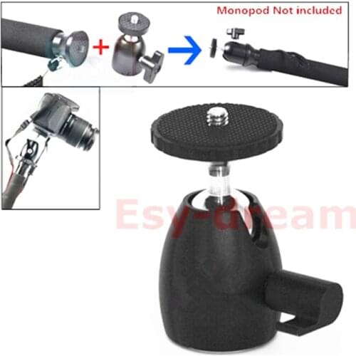 1/4'' Mini Full Metal Ball Head Platform for Monopod Tripod Light Stand 1/4inch PT165