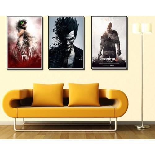 4 Pieces Customized Silk Cloth Poster Art Bedroom Decoration