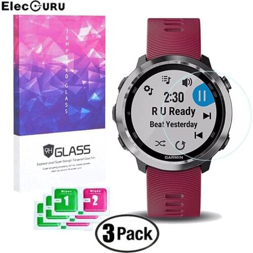 9H Tempered Glass For Garmin Forerunner 645 Watch Premium Screen Protector Anti Scratch Explosion-proof Screen Protective Film