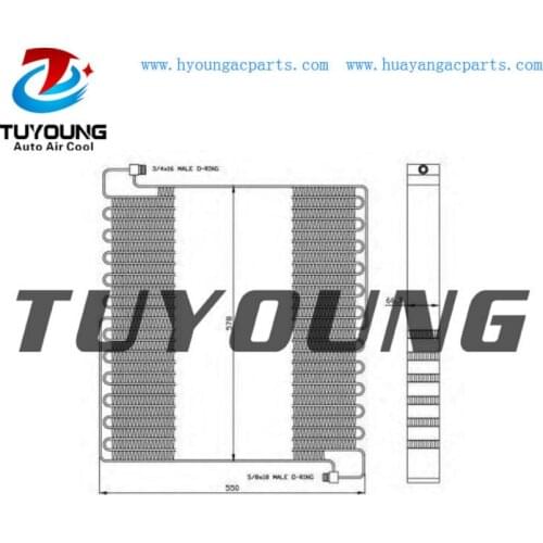 Auto A/c Condenser For Volvo Truck VOE11007249 11007249 11007721 11058300 Size 510* 575* 65MM