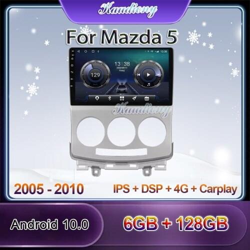 Kaudiony 9" Android 10.0 Car Radio Automotivo For Mazda 5 Car DVD Multimedia Player Auto GPS Navigation DSP Stereo 4G 2005-2010
