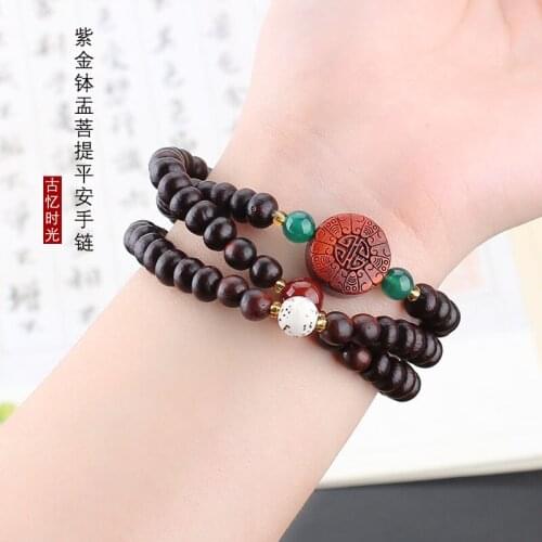 Charm Retro Buddha Bead Bracelet Men Black Natural Stone Chakra Bracelets Erkek Bileklik Bracelet Homme AB226