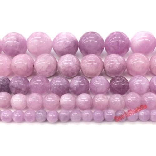 Natural Stone Beads Lepidolite Round Loose Beads For Jewelry Making 4/6/8/10mm 15.5inches DIY Bracelet
