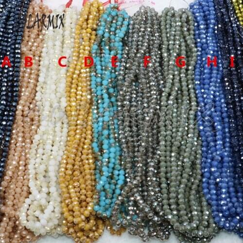 20 strands 6 mm mix colors glass beads strands 14" length beads chain facted beads jewelry finding for DIY jewelry 4876