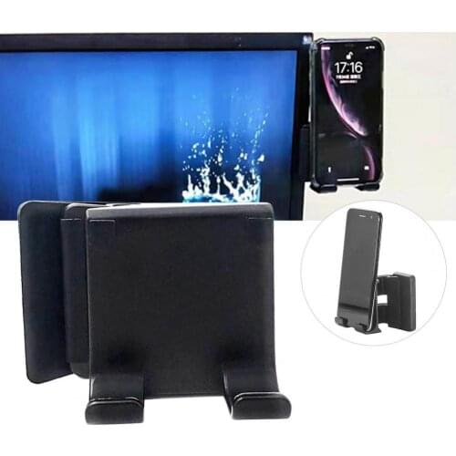 Dual Monitor Display Clip Phone Bracket Support Laptop Side Mount Stand Holder