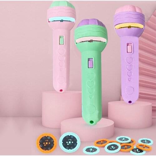 Side Projector Torch Kids Educational Projection Flashlight Toy