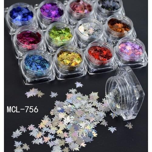 12Boxes Autumn Leaf Shape Nail Art Sequins 2021NEW Leaves Nail Glitter Flakes Fall Maple Holographic Leaves Sequins,uy7889--uyuy