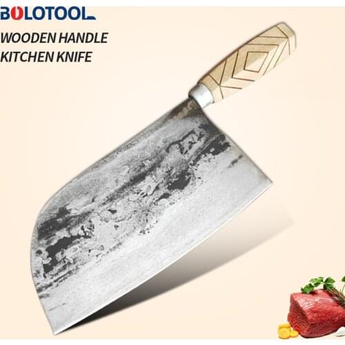 Kitchen Knife Forged Handmade Chinese Chef Knife Cleaver Meat Chopping Slicing Knife Fish Filleting Vegetables High Carbon Steel
