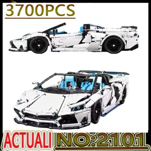 Hot Limited Edition Roadster Moc 2101 Aventador Sports car Model Building Block Bricks Birthday Gifts Toys Compatible QL0430