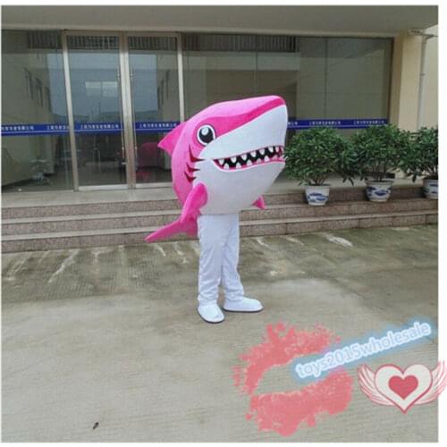 Pink Shark Mascot Costume Adult Size Fancy Dress Cosplay Advertising Outfit Clothing For Sale Cartoon Parade Ocean Animal Unisex