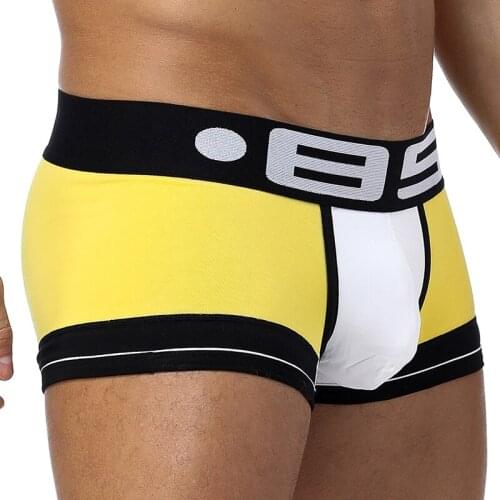 85 Brand 50PC/LOT Wholesale Men Underwear Sexy Boxers Comfortable Underpants Male Panties Breathable Cotton Men Sleepwear Mesh