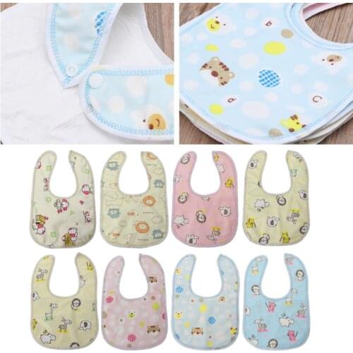 Random Style Baby Bib Velvet Waterproof Baby Care Feeding Printing Bibs Towel Multi Color 45BF