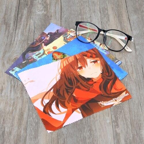 Wholesale 50pcs/lot heat press transfer sublimation Lens Cloth blank diy Fabric Lens Cloth white glasses cloth