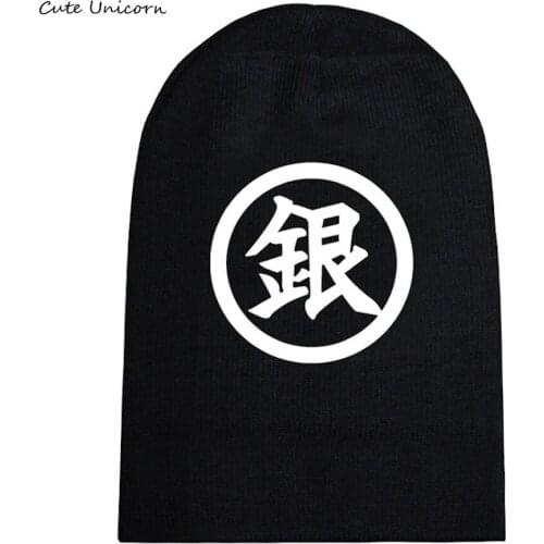 Gintama autumn winter hat beanies unisex knitted cap casual hats for women hip hop Skullies anime beanie female gorro