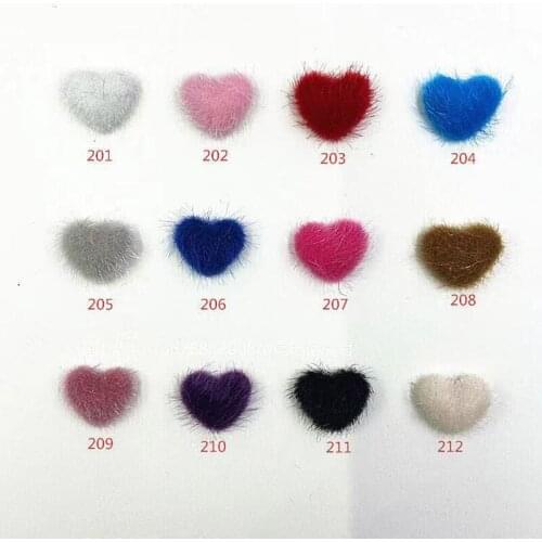5pcs Heart Fluffy Pompoms 3D Nail Art Decorations Detachable Magnetic Fashion DIY Ornament Manicure Design Accessories