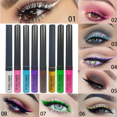 Durable Natural Matte Liquid Eyeliner Pencil Black Blue Lasting Waterproof Pigment Eyeliner for Party Colored Eye Liner T1268