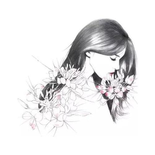 Flowers Girl Transparent Clear Stamps for DIY Scrapbooking/Card Making/Kids Christmas Fun Decoration Supplies ST0441