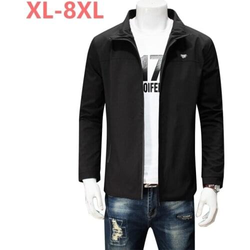 Plus size 9XL 8XL 7XL 6XL 5XL New Arrival Brand Clothing Spring Winter Men Jackets Casual Zipper Slim Fit Coat Autumn