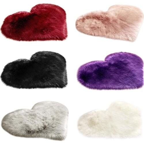 Newborn Baby Photography Props Love Heart Shape Blanket Fluffy Bedroom Carpet Anti Slip Kids Living Room Faux Fur Floor Mat
