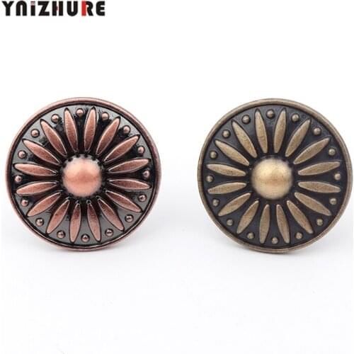 Antique Red Bronze Kitchen Cabinet Knobs Cupboard Door Zinc Alloy Handles Vintage Wardrobe Furniture Handle Drawer Pulls