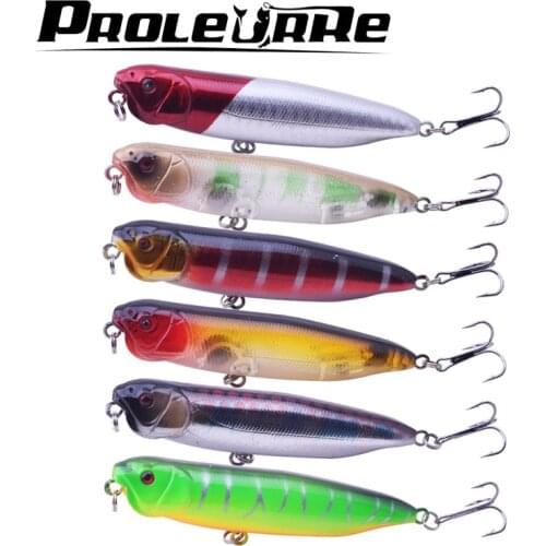 6 Pcs/lot Topwater Pencil Bait Fishing Lure 9cm 11.8g Hard Minnow Bass Floating Wobblers water Surface Crankbait Fishing Tackle