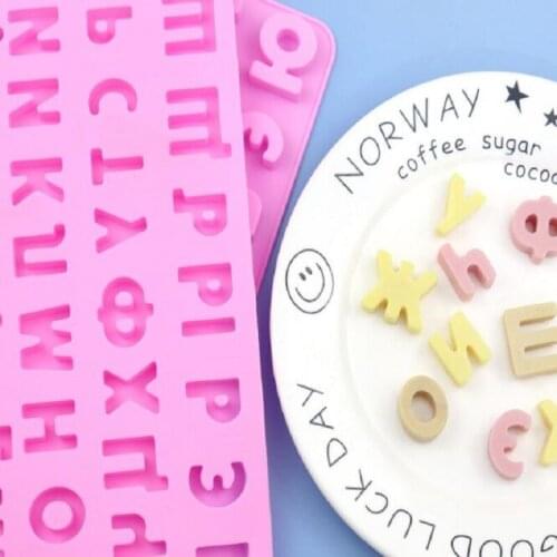 Russian alphabet silicone mold Cake chocolate mold Candy Biscuit Mold
