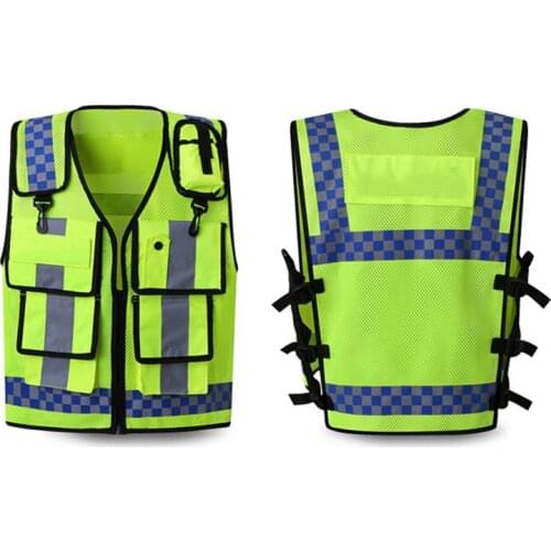 Drop Motocycle Reflective Vest With Pockets High Visibility Breathable Adjustable Safety Gear For Cycling