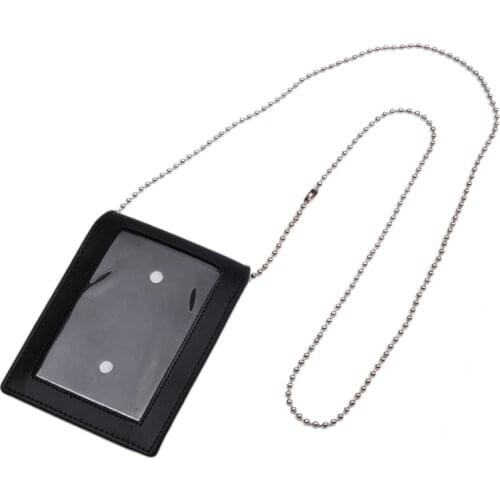 TACTICAL MILITARY NECK BADGE ID CREDIT CARD PEN HOLDER LEATHER POUCH Military Store