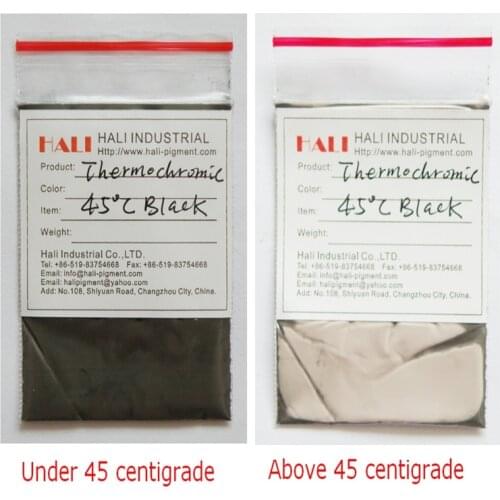 Thermochromic pigment,hot active pigment,color:black,activate temperature:45 centigrade,1lot=10gram,free shipping