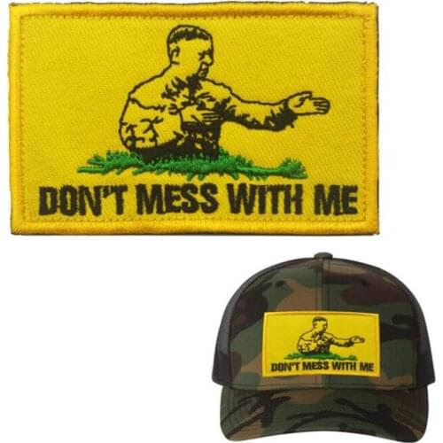 Embroidered Patch Don't Mess with Me U.S. Army Military Paste Tactical Applique Veteran Embroidery Badge Clothing Fabric Patch